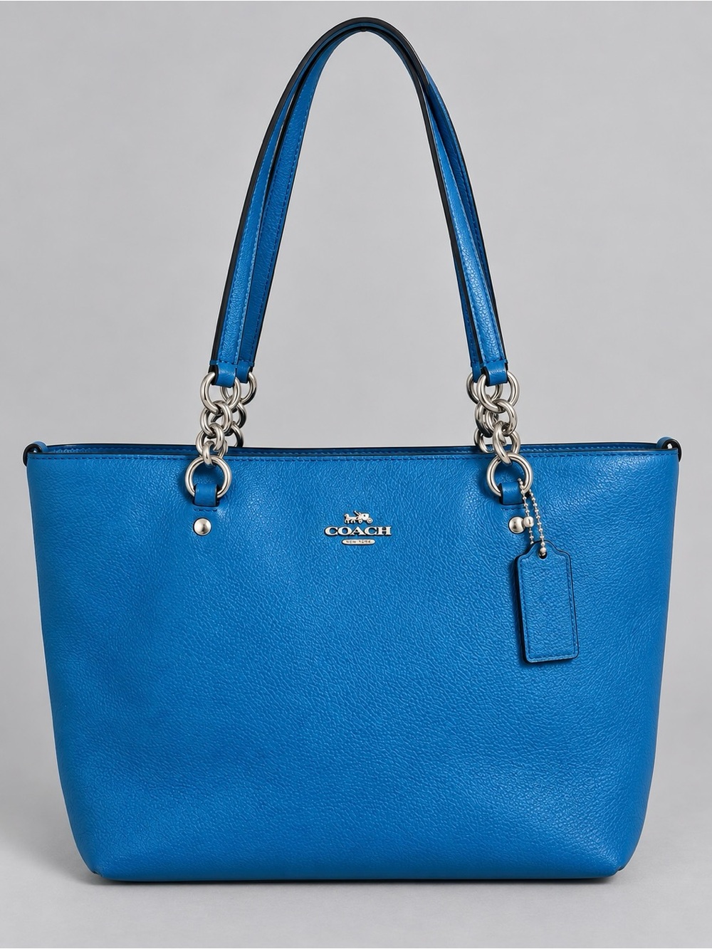 Coach Sophia Small Tote Pebbled Leather in Azure Blue #36604